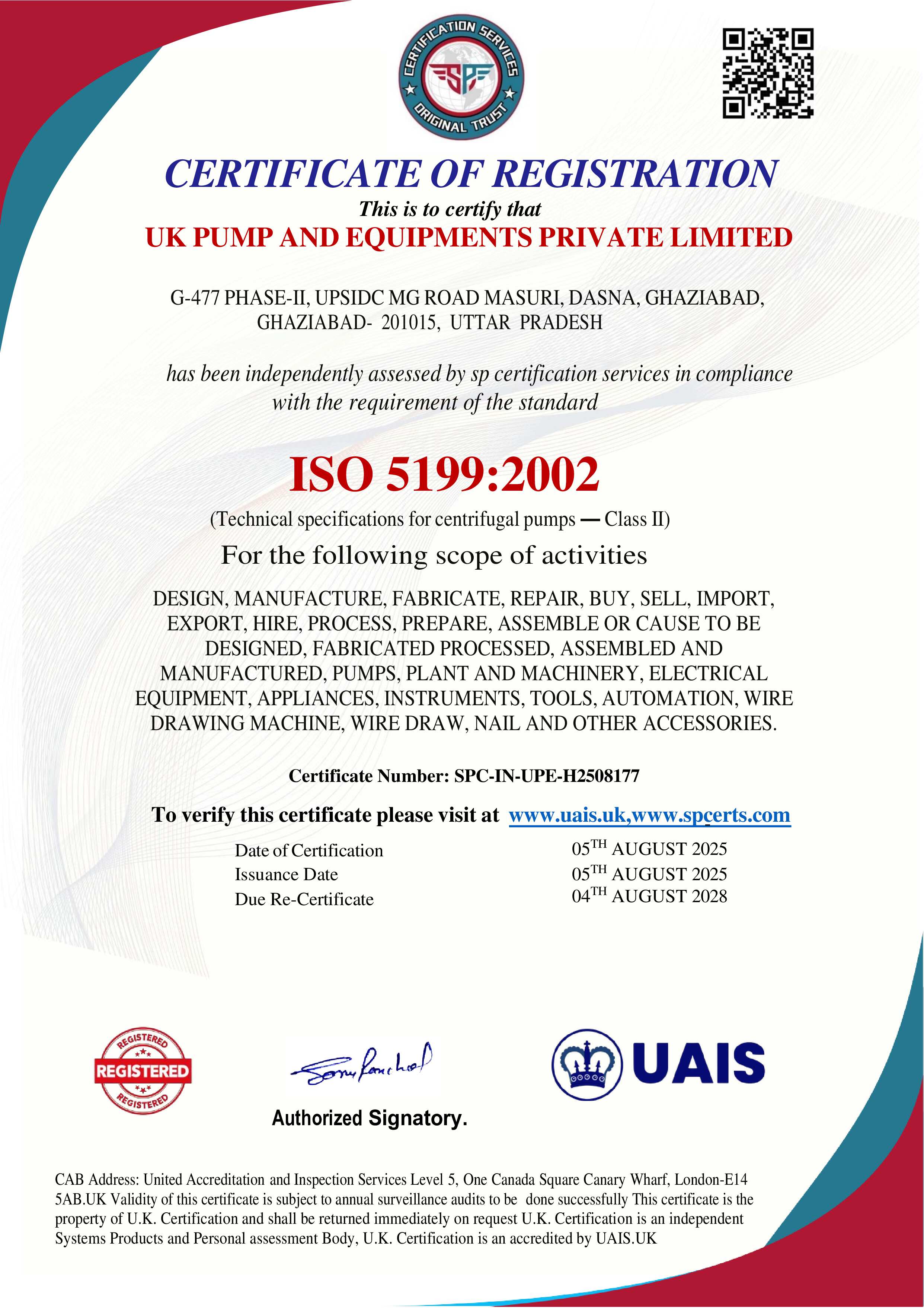 ISO Certificate